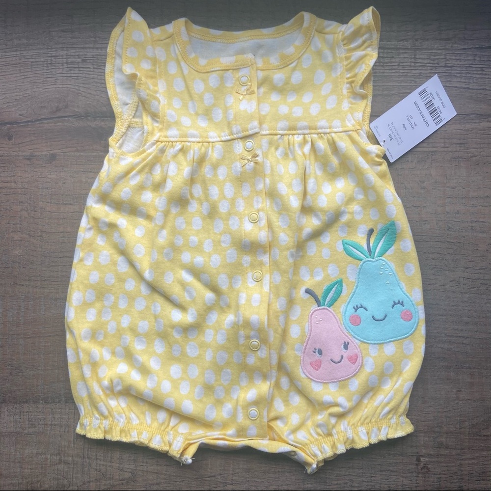 Baby Girl's Snap Romper one piece 3m NWT